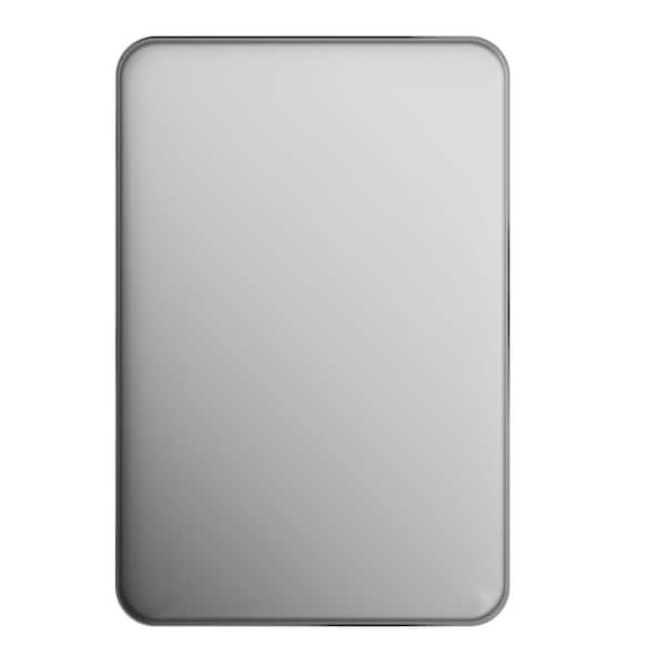 48 in. W x 40 in. H Rectangular Aluminum Framed Wall Bathroom Vanity Mirror in Silver