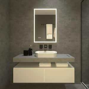 Radiance 24 in. W x 36 in. H Rectangular Frameless LED Wall Bathroom Vanity Mirror with Polished Crystal Finish