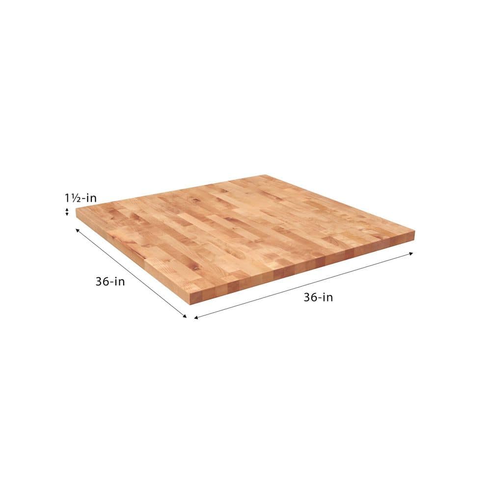 Unfinished Birch 36'' Butcher Block Island Countertop