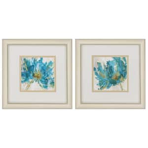 12 in. X 12 in. Champagne Gold Color Gallery Picture Frame Blue Infusion (Set of 2)