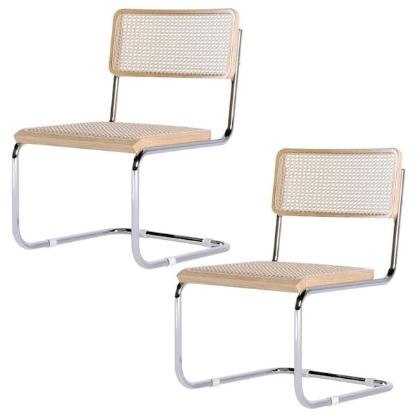 JASIWAY 8.2 in Raw wood color High Back Metal Counter Stool