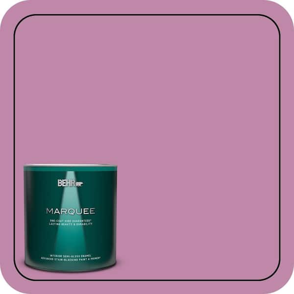 BEHR MARQUEE 1 qt. #M120-5 Rosy Semi-Gloss Enamel Interior Paint & Primer