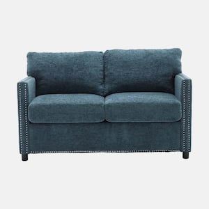 52.36 in. Straight Arm Modern chenille Fabric Rectangle Loveseat Sofa in. Mint Green