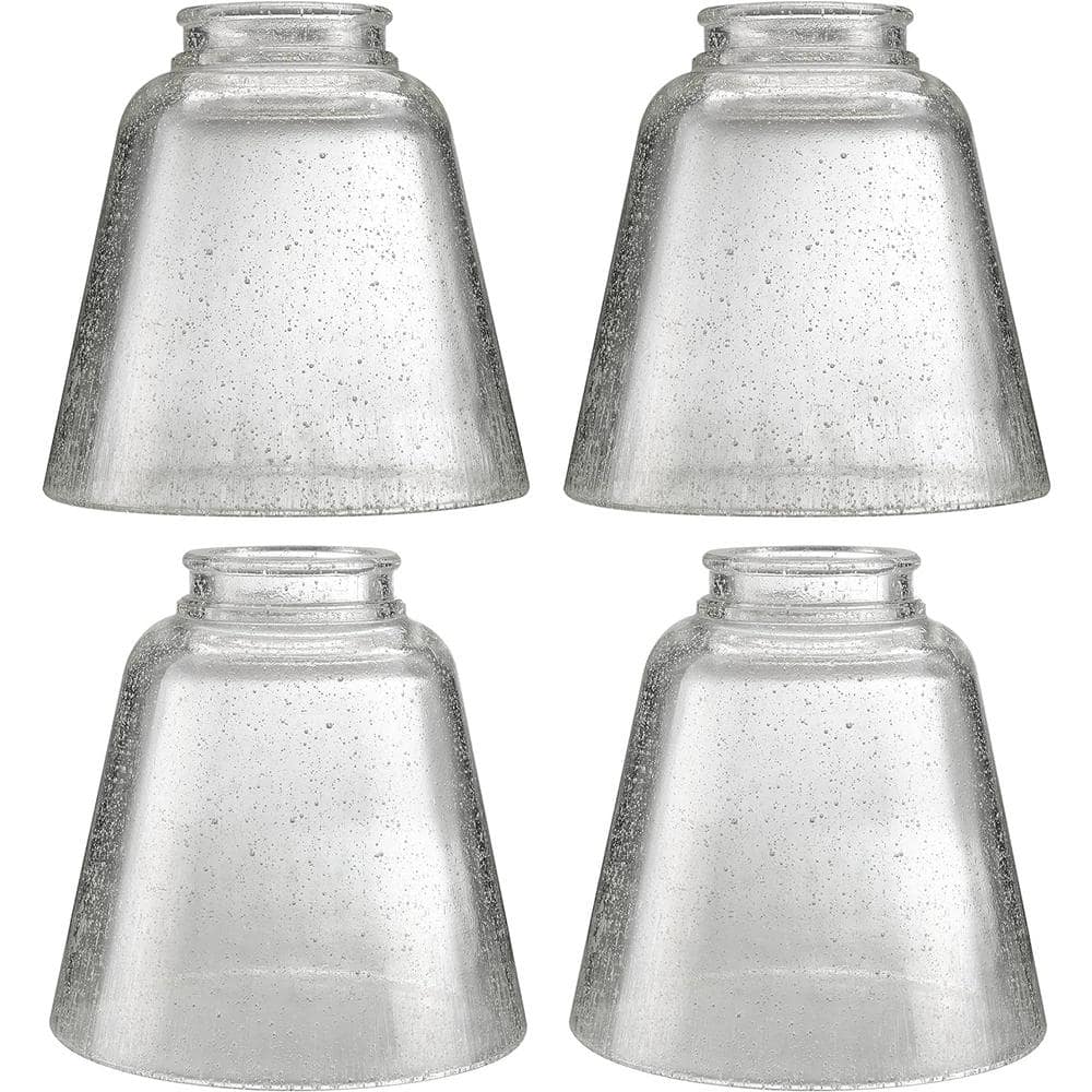 4PK-Lighting Accessory-Replacement Glass-Clear Seeded, 2-1/8 in. Fitter, Size: 4-3/4 in. D x 4-3 ...