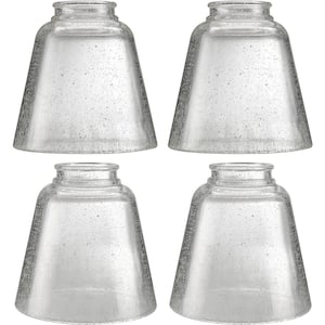 4PK-Lighting Accessory-Replacement Glass-Clear Seeded, 2-1/8 in. Fitter, Size: 4-3/4 in. D x 4-3/4 in. H