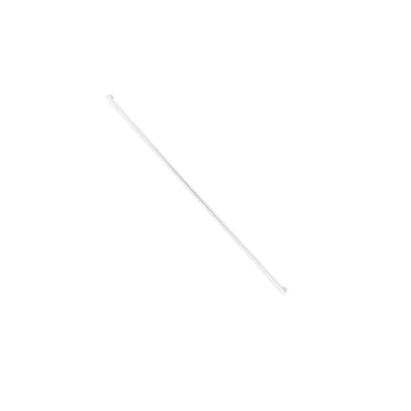 Weatherables 4 ft. L x 1.5 in. D Textured White Aluminum ADA Rail/Grab Bar Wall Return Kit