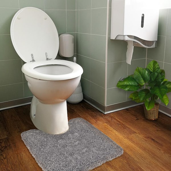 U Shaped Bathroom Rugs Contour Non-slip Toilet Mat Absorbent Cozy