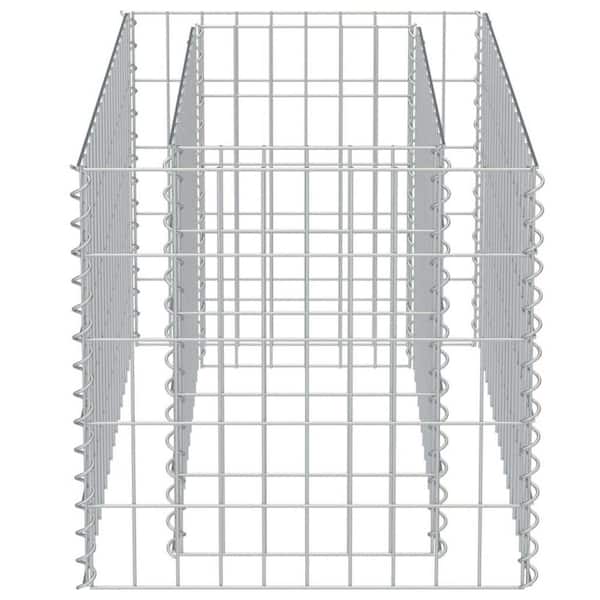 Gabions Colonne 30x30x150 Cm - Grillage Galvanisé 4 Panneaux - Pour Murs Ou Décoration Jardin