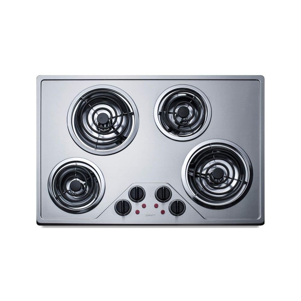 30 in. Coil Top Electric Cooktop in Stainless Steel with 4 Elements price history on PriceWatchPro