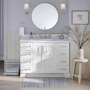 Taylor 48 in. W x 21.5 in. D x 34.5 in. H Freestanding Bath Vanity Cabinet Only in White