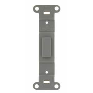 Gray 1-Gang Blank Plate Wall Plate (1-Pack)