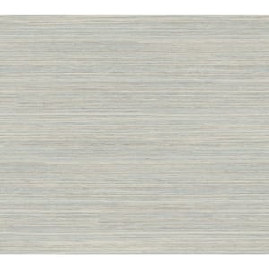 Fountain Grass Smokey Blue Matte Pre-pasted Paper Wallpaper 60.75 sq. ft