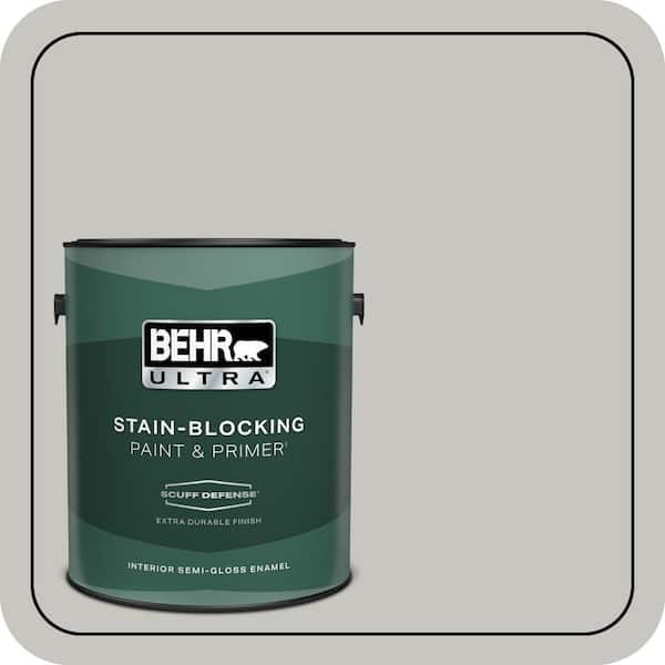 BEHR ULTRA 1 gal. #PPU24-16 Titanium Extra Durable Semi-Gloss Enamel Interior Paint & Primer