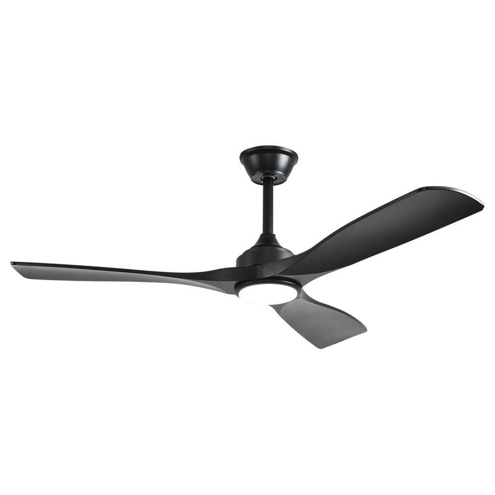 60 in. Downrod Mounted Ceiling Fan with Light Black 3 Blade Modern Outdoor Fans Light for Patios Dimmable Remote price history on PriceWatchPro