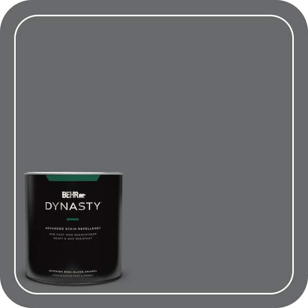 1 qt. #PPU26-02 Imperial Gray Semi-Gloss Enamel Interior Stain-Blocking Paint and Primer
