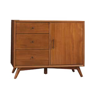 Brown Wood Top 40 in. Sideboard with 3 Drawers