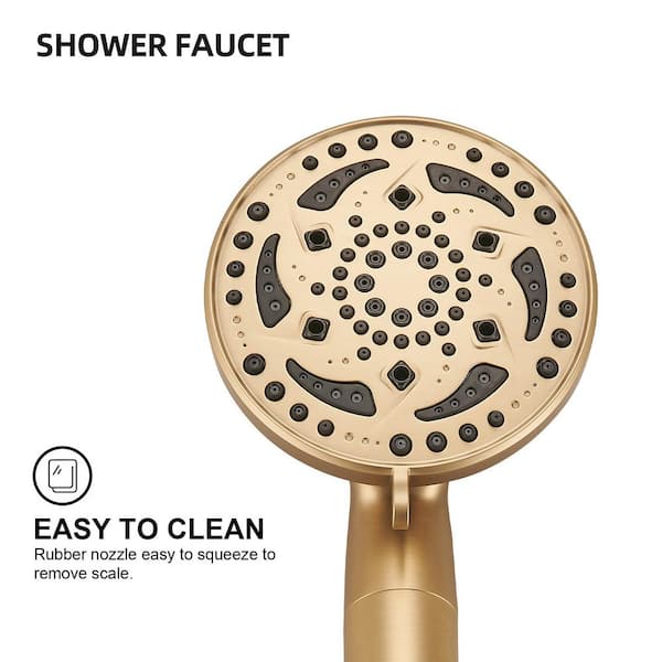 Zalerock Filter Single-Handle 7-Spray Patterns Shower Faucet 1.8