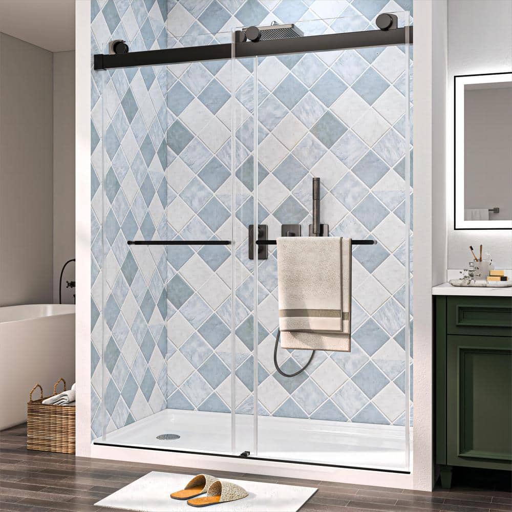 White 60" x 30" Acrylic Single Threshold Shower Base
