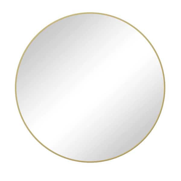 Unbranded 48 in. W x 48 in. H Round Metal Framed Wall Mount Modern Decor Bathroom Vanity Mirror
