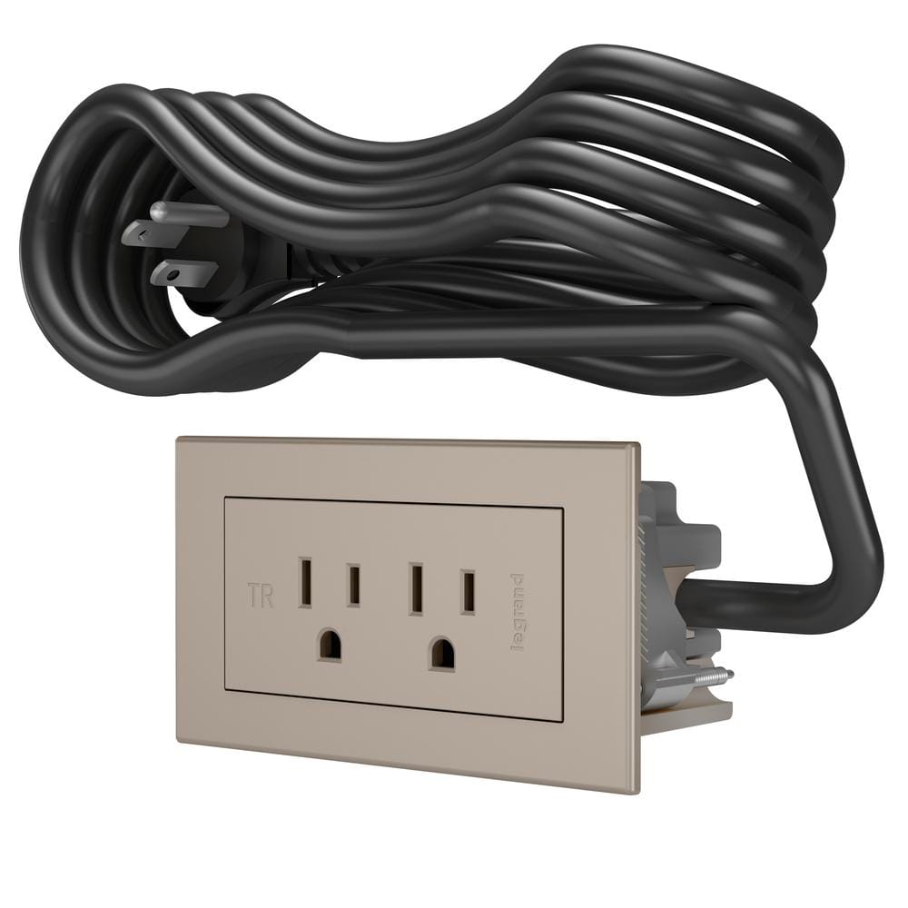 radiant 15 Amp Nickel 2-Outlet Recessed Furniture Power Strip with 6 Ft. Cord price history on PriceWatchPro
