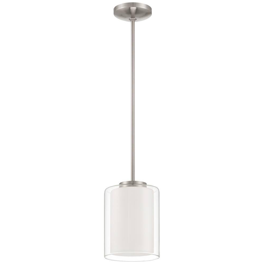 Matte Black Steel and Glass Globe Pendant Light