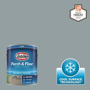 1 gal. PPG1036-4 After The Storm Satin Interior/Exterior Porch and Floor Paint with Cool Surface Technology