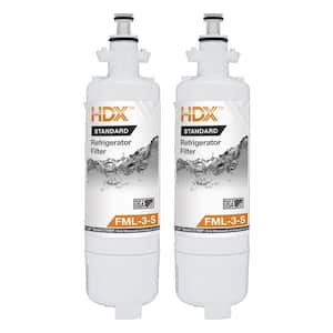 FML-3-S Standard Refrigerator Water Filter Replacement Fits LG LT700P (2-Pack)