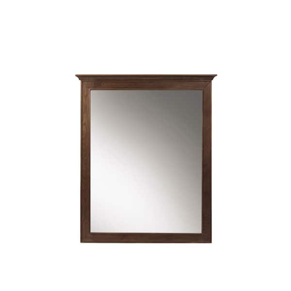 Home Decorators Collection Clinton 28 in. W x 33 in. H Rectangular Framed Wall Mount Bathroom Vanity Mirror in Antique Coffee