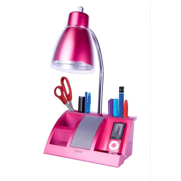 iHome 19 in. Pink MP3 Organizer Lamp-DISCONTINUED