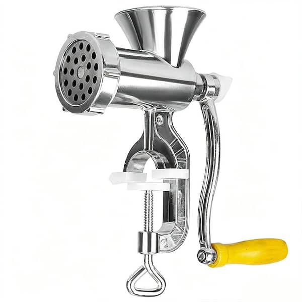 Ergonomic Handle Manual Meat Grinder, Sausage and Noodle Maker with Table Clamp