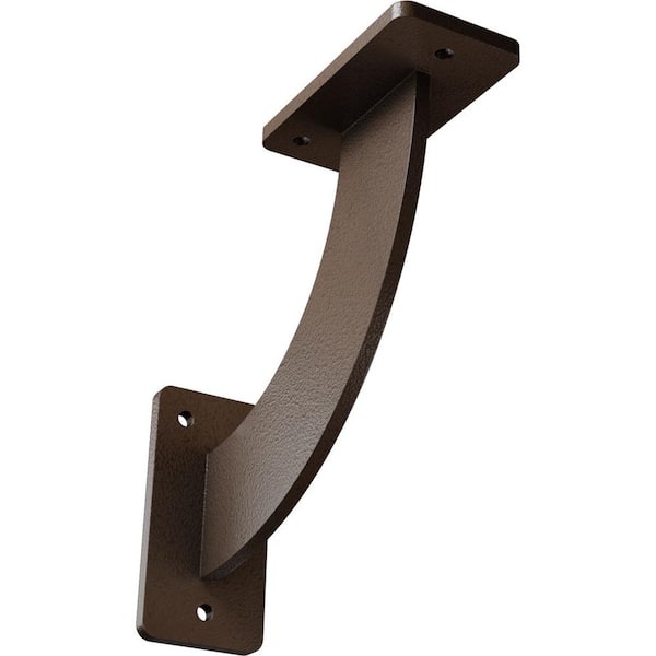 Ekena Millwork 2 in. x 7 in. x 7 in. Steel Hammered Brown Bradford Bracket