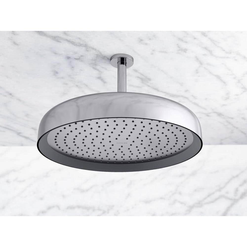 Polished Chrome 14" Round Rain Shower Head with Adjustable Water Flow