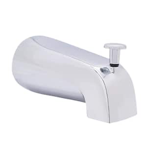 5-1/4 in. Standard Reach Wall Mount Tub Spout with Front Diverter, Chrome