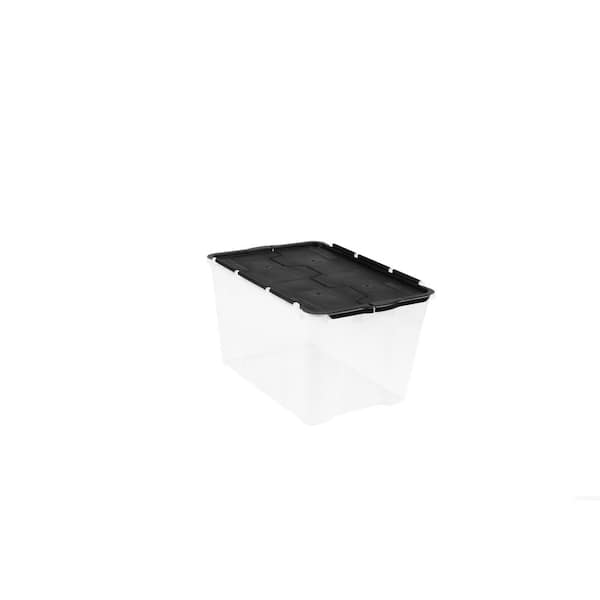 Clear 12 Gal. Flip Top Storage Tote