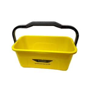 HOMZ 18 Gal. Black Plastic Utility Storage Bucket Tub with Rope Handles  (4-Pack) 2 x 0402BKDC.02 - The Home Depot