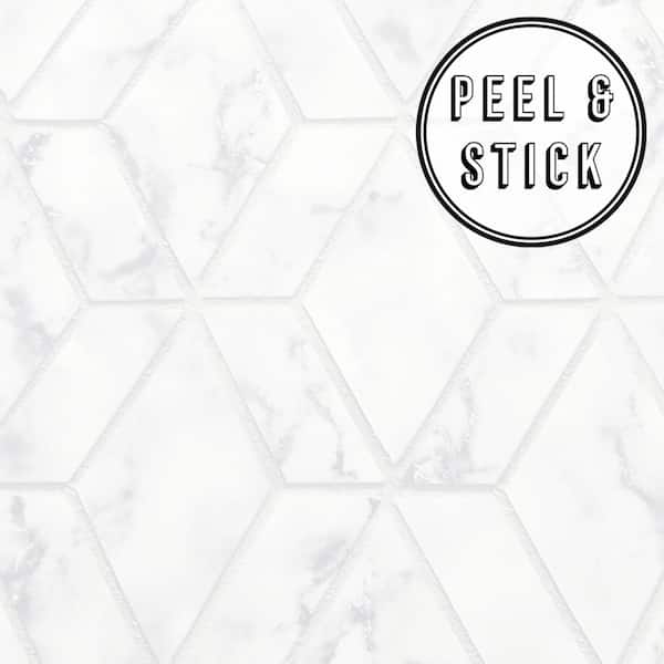 Unbranded Marble Geo Peel and Stick Removable Wallpaper