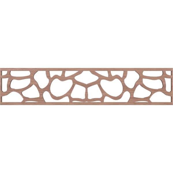 Ekena Millwork Rochester Fretwork 0.375 in. D x 46.75 in. W x 10 in. L Walnut Wood Panel Moulding