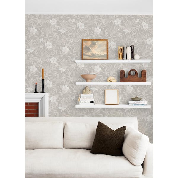 Advantage Malecon Grey Floral Vinyl Wallpaper Roll 4044-38028-4 - The Home  Depot