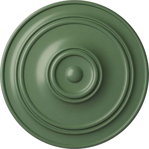 Ekena Millwork 3-1/8" x 40-1/4" x 40-1/4" Polyurethane Small Classic Ceiling, Hand-Painted Athenian Green