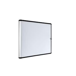 28 in. x 38.7 in. Enclosed Magnetic Porcelain Dry-Erase Board with Aluminum Frame