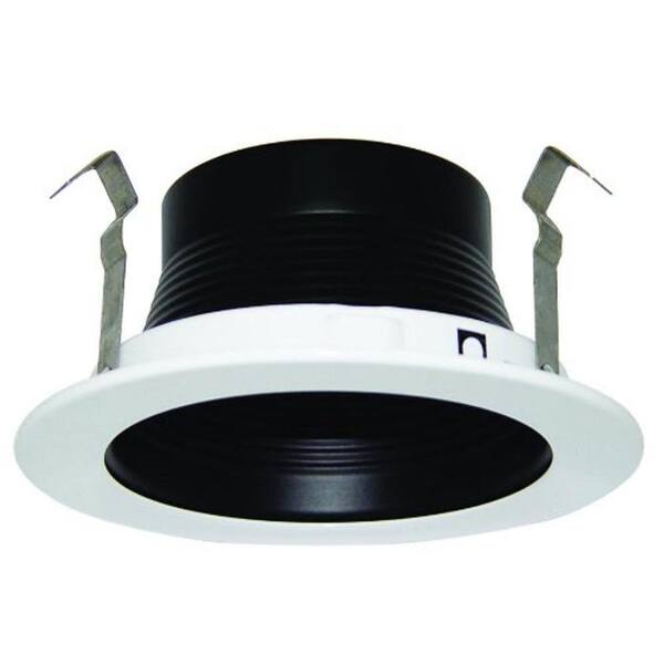 Design House 4 in. Recessed Lighting White Trim with Black Baffle-DISCONTINUED