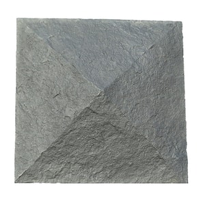 Sandstone 18 in. x 18 in. Charcoal Faux Polyurethane Stone Column Wrap Cap
