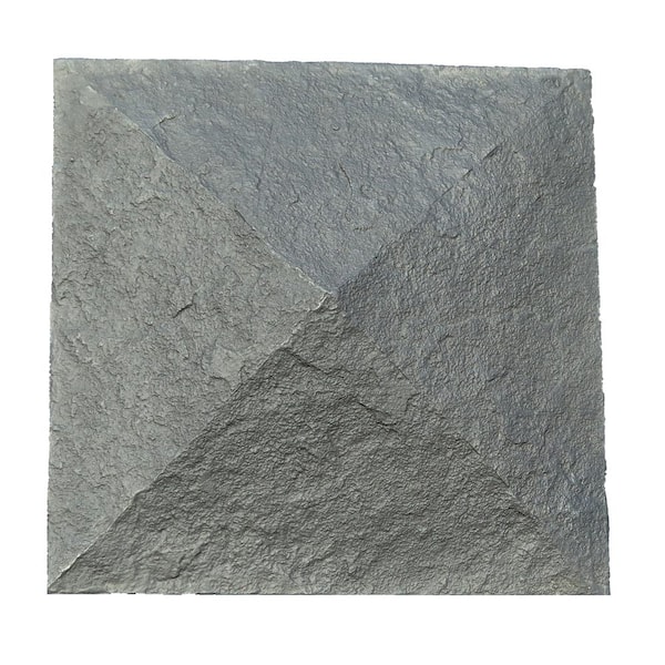 NextStone Sandstone 18 in. x 18 in. Charcoal Faux Polyurethane Stone Column Wrap Cap