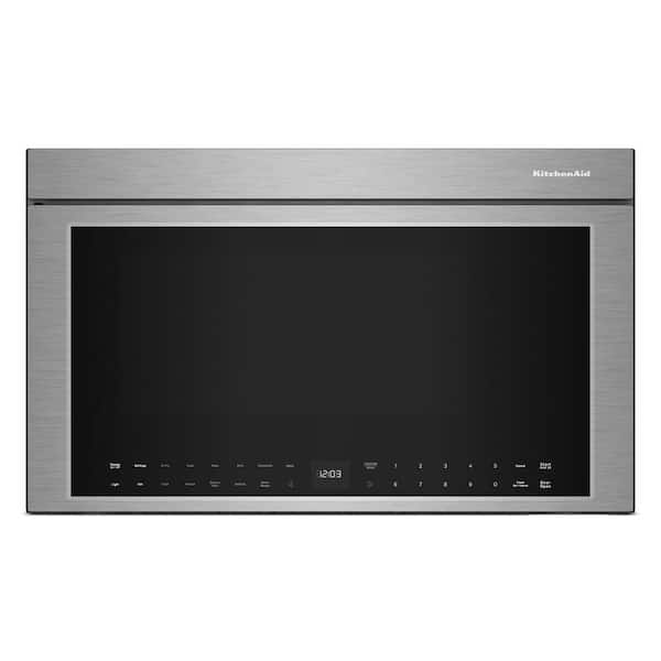 Whirlpool 30 in 1.10 cu. ft. Over-the-Range Flush Built-In Microwave Oven in PrintShield Stainless with Infrared Sensor Modes