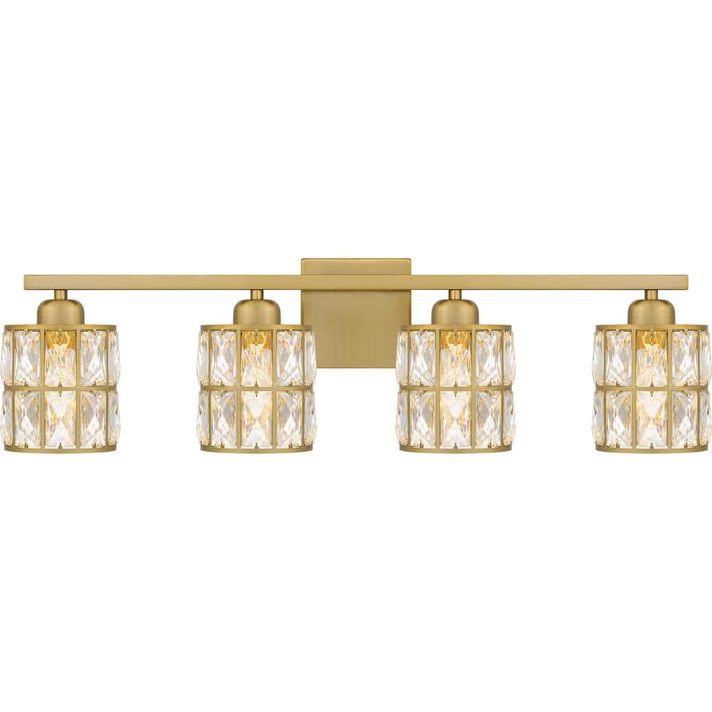 Gibson 29.5 in. 4 Light Aged Brass Vanity Light price history on PriceWatchPro