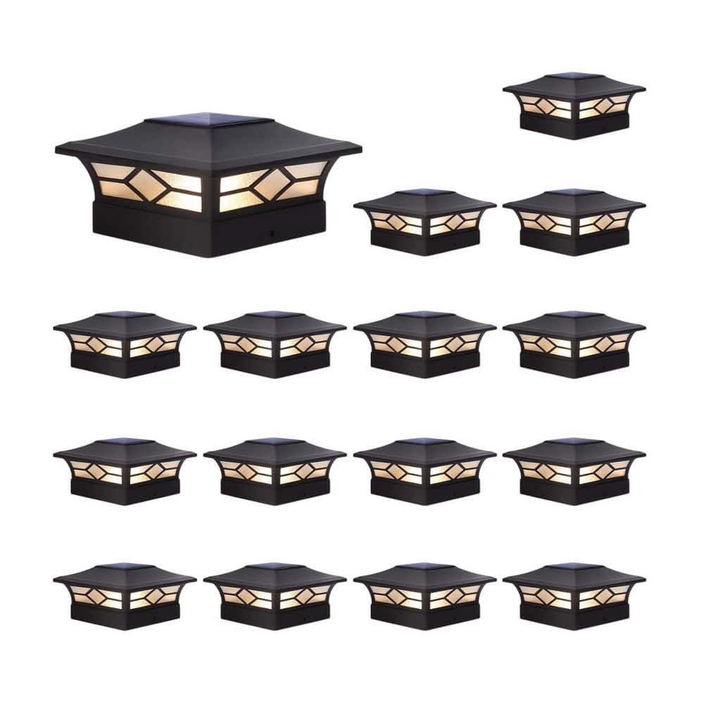 16-Pack Waterproof Solar LED Post Cap Lights for 4 x 4 Wood Vinyl Post Outdoor Cool Warm Lighting Decor Garden Patio price history on PriceWatchPro