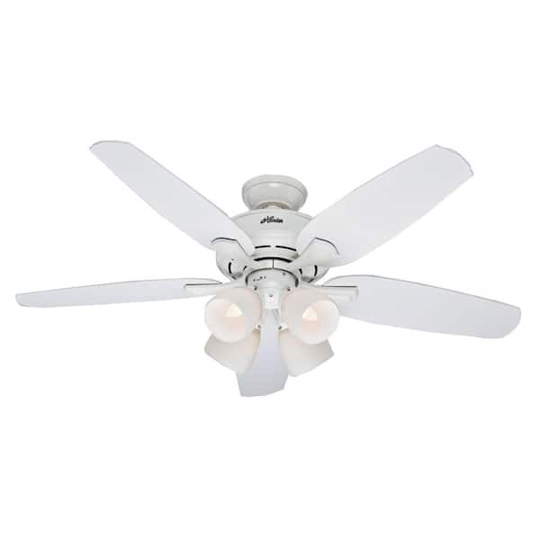 Hunter Channing 52 in. Indoor White Ceiling Fan with Light Kit