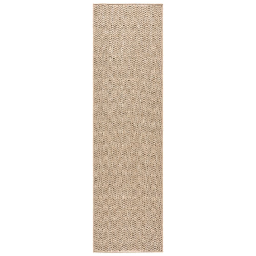 Chevron Performance Rug SAFAVIEH Sisal Performance 2 ft. x 8 ft. Natural Chevron Striped Runner ...