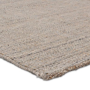 Sutton Beige/Gray 9 ft. x 12 ft. Solid Handmade Area Rug