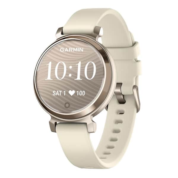 Lily 2-Heatlh and Fitness Smartwatch with Anodized Aluminum Bezel/Case and Silicone Band 1.4 x .4 in Cream Gold
